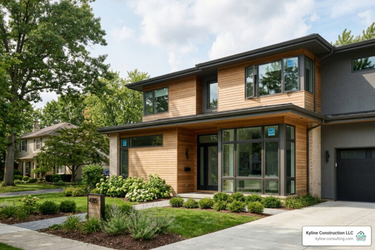energy star rated windows on a modern Central Ohio home - energy star rated windows